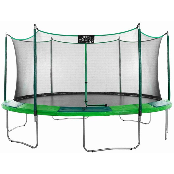 Machrus Machrus Upper Bounce 15 FT Round Trampoline Set with Safety Enclosure System, Backyard Trampoline UB03EC-15E